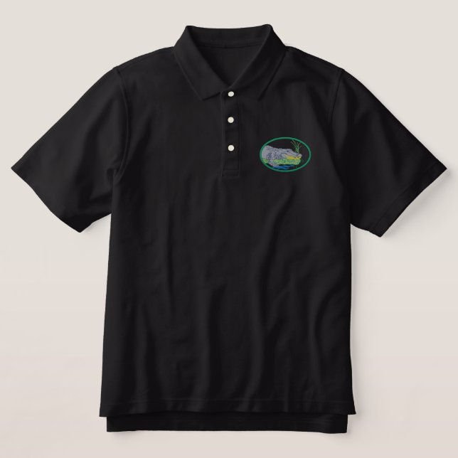 Alligator Embroidered Polo Shirt (Design Front)