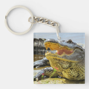 Alligator. Face to face Keychain