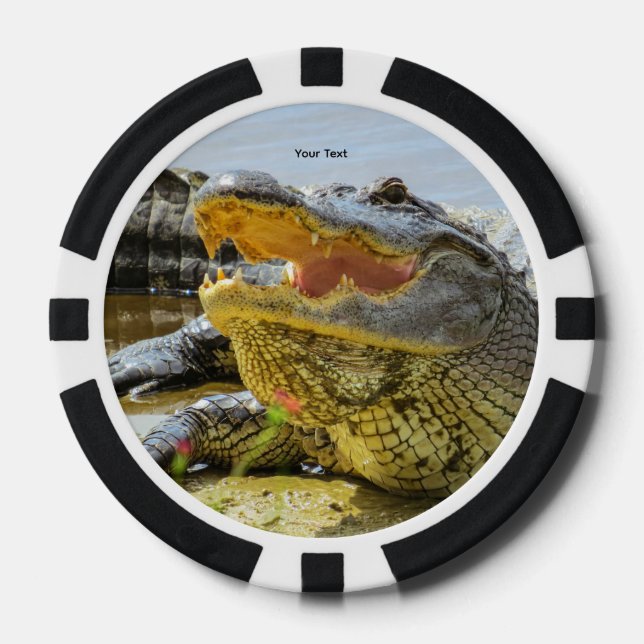 Alligator. Face to face Poker Chips (Front)