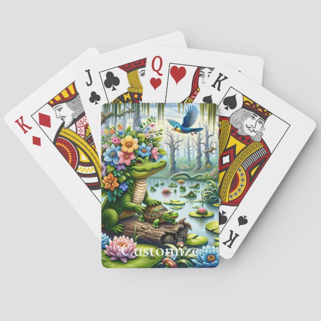 Alligator Fantasy Swamp Thunder_Cove Poker Cards (Back)