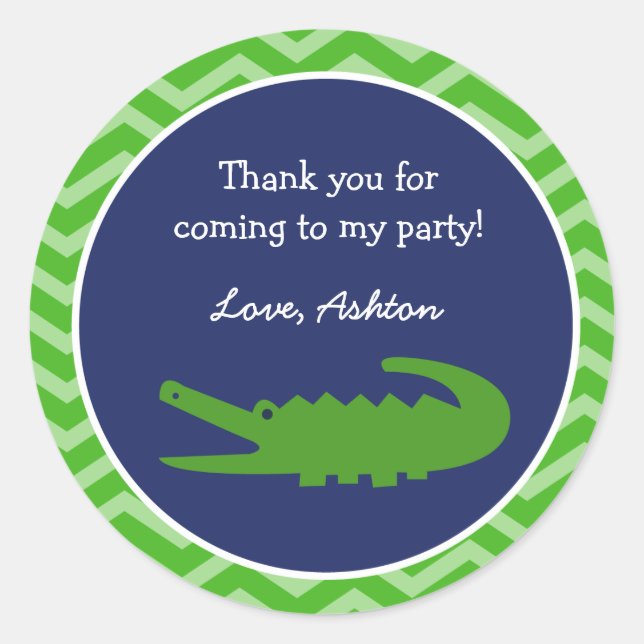 Alligator Favor Stickers (Front)