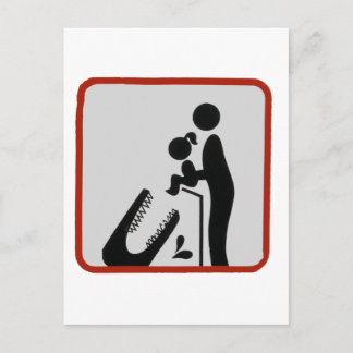 Alligator Feeding Time Postcard