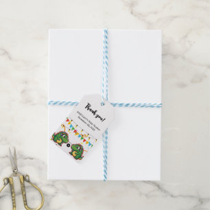Alligator Festive Colorful Music Baby Shower Gift Tags