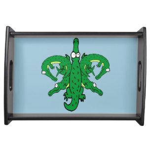 Alligator Fleu De Lis Serving Tray