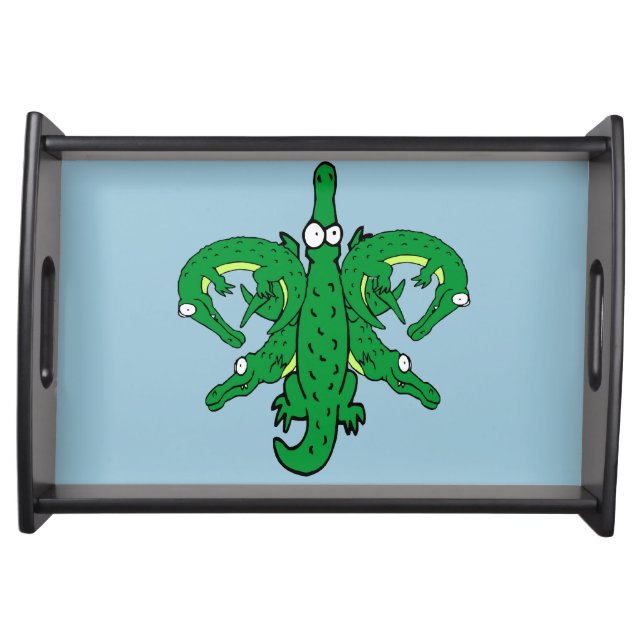 Alligator Fleu De Lis Serving Tray (Front)