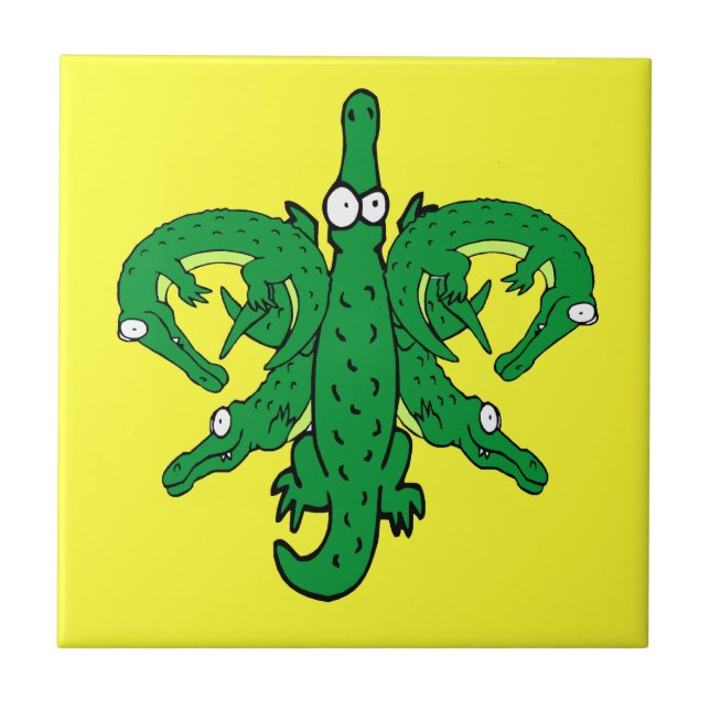 Alligator Fleur De Lis Tile (Front)
