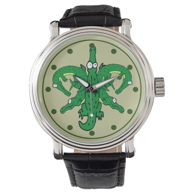 Alligator Fleur De Lis Watch (Front)