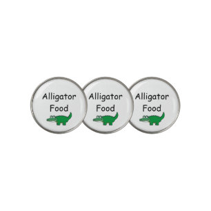 Alligator Food Funny cartoon Crocodile Golf Ball Marker