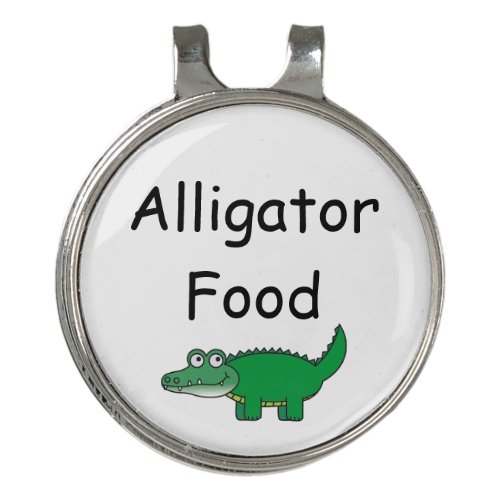 Alligator Food Funny Cartoon Crocodile Golf Hat Clip