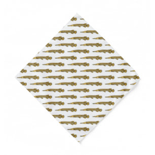 Alligator garfish cartoon illustration bandana