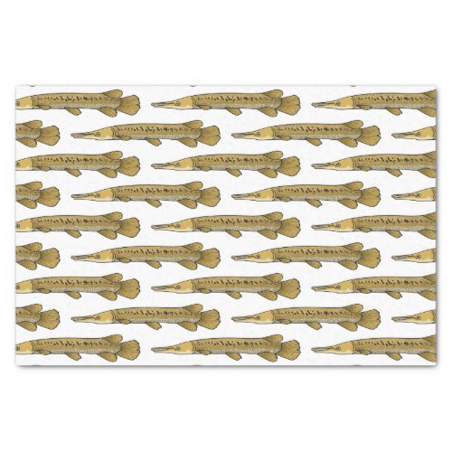 Alligator garfish cartoon illustration  tissue paper