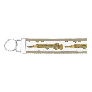 Alligator garfish cartoon illustration wrist keychain