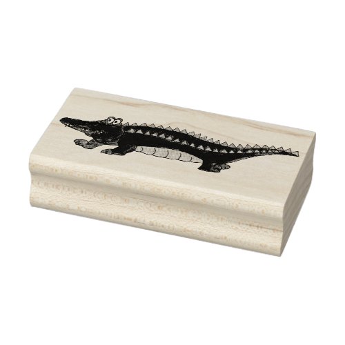 Alligator Gator Croc Crocodile Reptile Animal Zoo Rubber Stamp