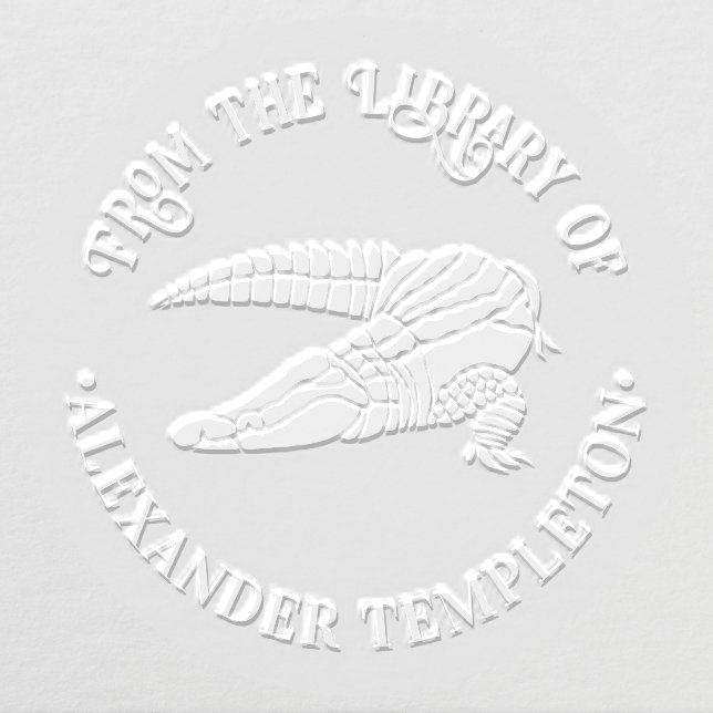 Alligator Gator From the Library of Round Embosser (Design)