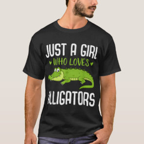 Alligator Girls Kids Women Reptile Gator Lover  T-Shirt