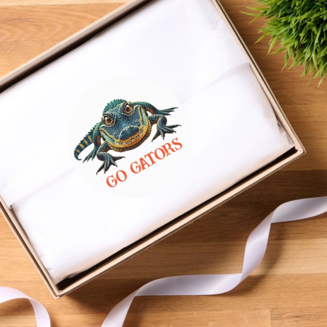 Alligator - Go Gators Classic Round Sticker (Tissue Paper)
