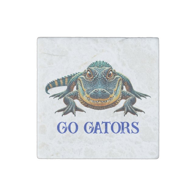 Alligator - Go Gators Stone Magnet (Front)