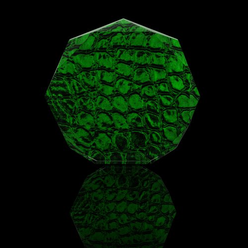 Alligator Green Faux Leather Acrylic Award