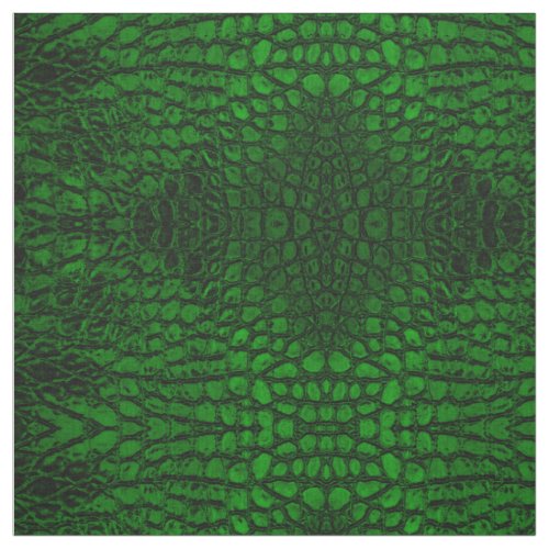 Alligator Green Faux Leather Fabric