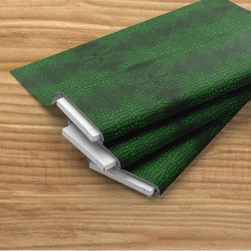 Alligator Green Faux Leather Fabric