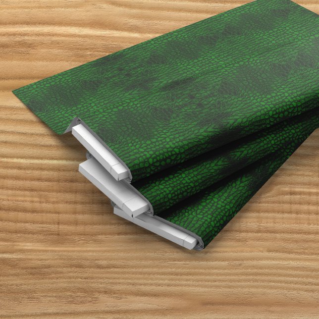 Alligator Green Faux Leather Fabric (Creator Uploaded)