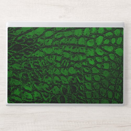 Alligator Green Faux Leather HP Laptop Skin