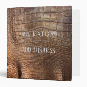 ALLIGATOR hide skin wildlife animal cover 3 Ring Binder