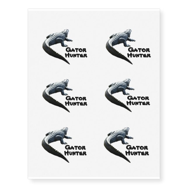 Alligator Hunter Everglades Photographic Temporary Tattoos (Front)