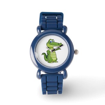 Alligator Illustration Watch by paul68 at Zazzle