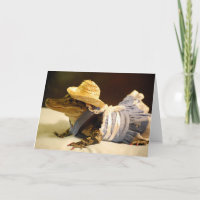 Alligator In A Dress Greeting Card