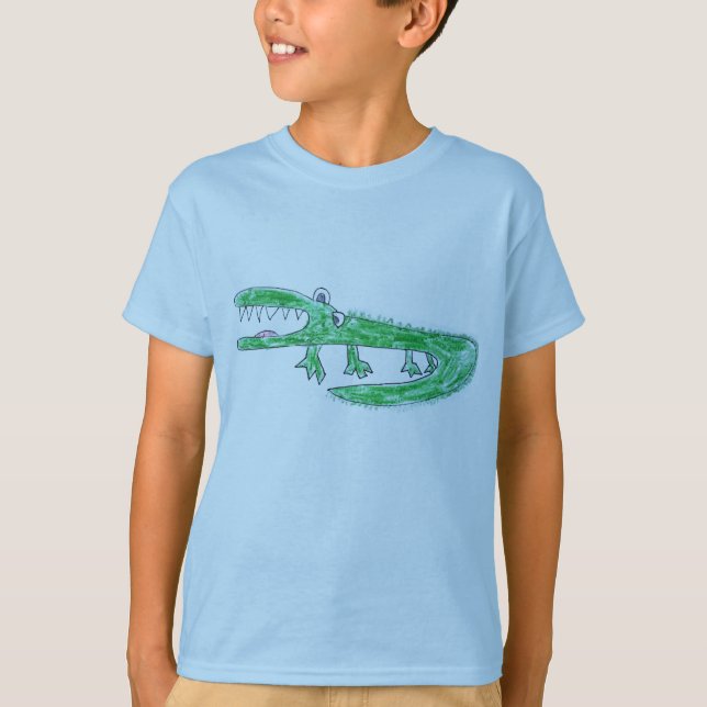 Alligator in Crayon T Shirt (Front)