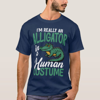 Alligator in Human Costume Funny boy T-Shirt
