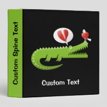 Alligator in Love 3 Ring Binder