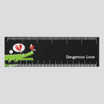 Alligator in Love 6 inch Ruler