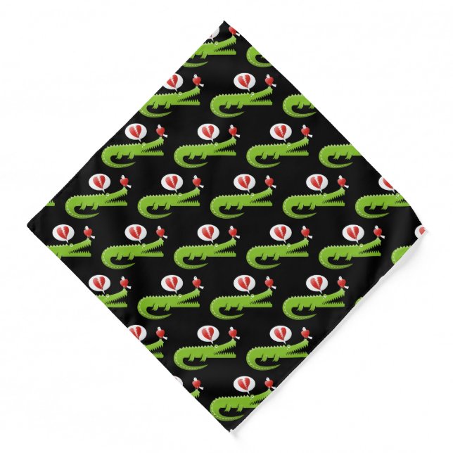 Alligator in Love Bandana (Front)