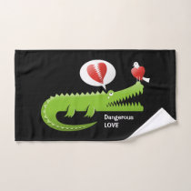 Alligator in Love Bath Towel Set