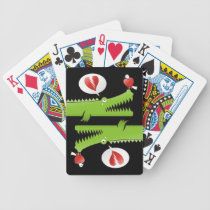 Alligator in Love Bicycle Playing Cards