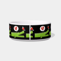 Alligator in Love Bowl