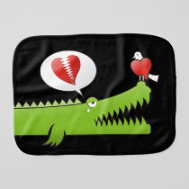 Alligator in Love Burp Cloth