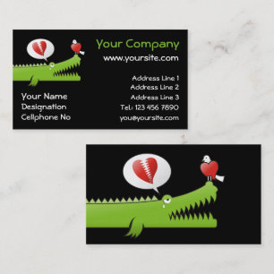 Alligator in Love Business Card