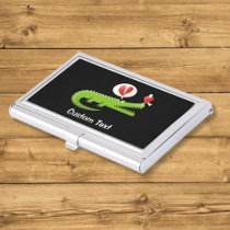 Alligator in Love Business Card Holder