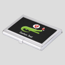 Alligator in Love Business Card Holder