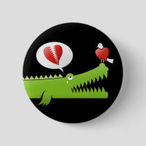 Alligator in Love Button