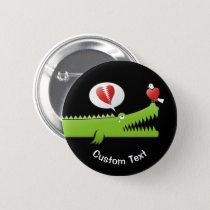 Alligator in Love Button