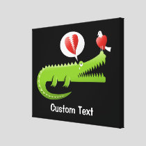 Alligator in Love Canvas Print