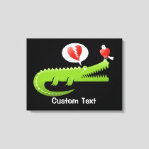 Alligator in Love Canvas Print