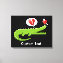 Alligator in Love Canvas Print