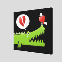 Alligator in Love Canvas Print