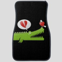 Alligator in Love Car Floor Mat