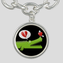 Alligator in Love Charm Bracelet